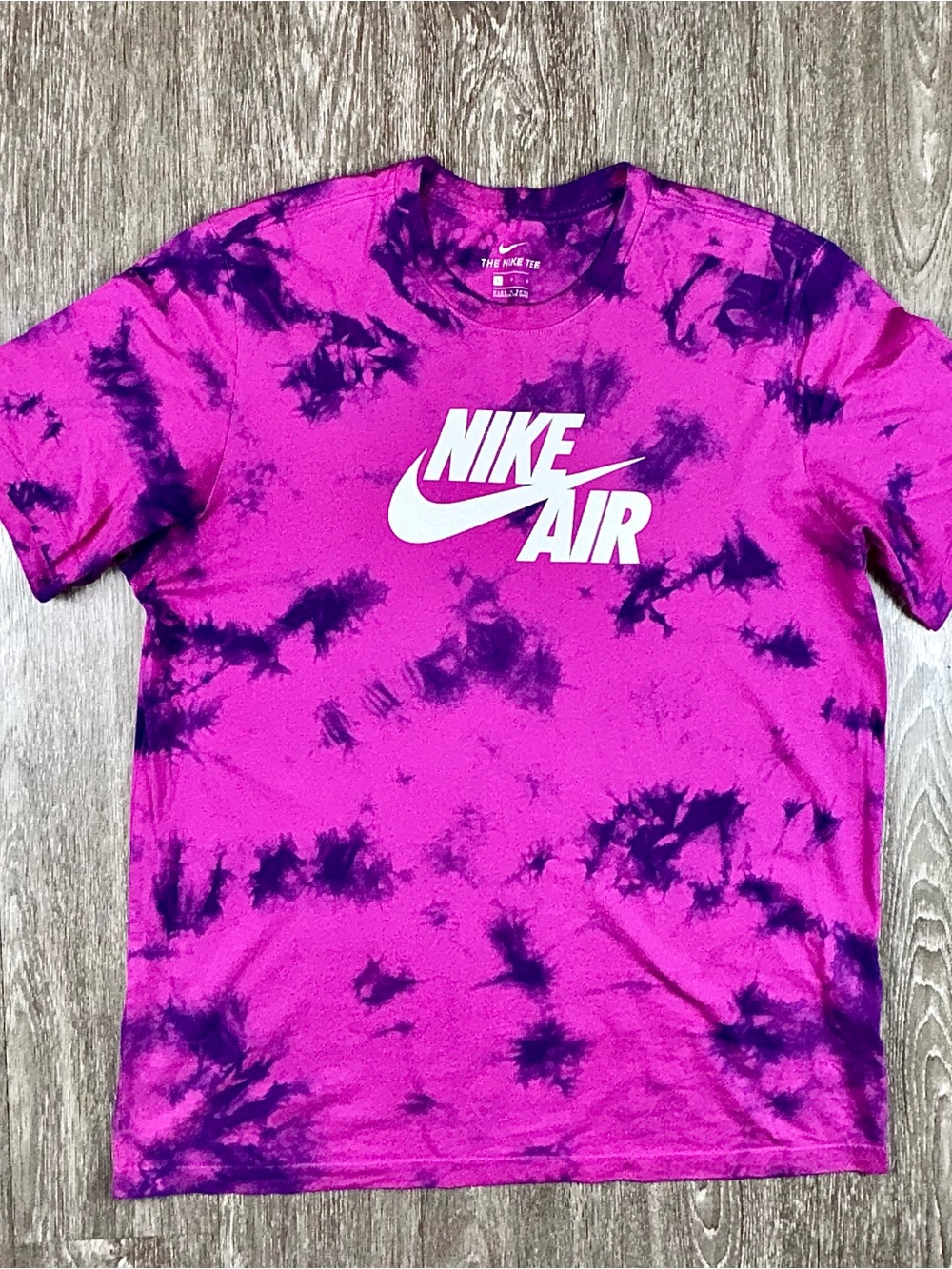 Nike Tie-Dye 'Nike Air' Tee - Pink & Magenta